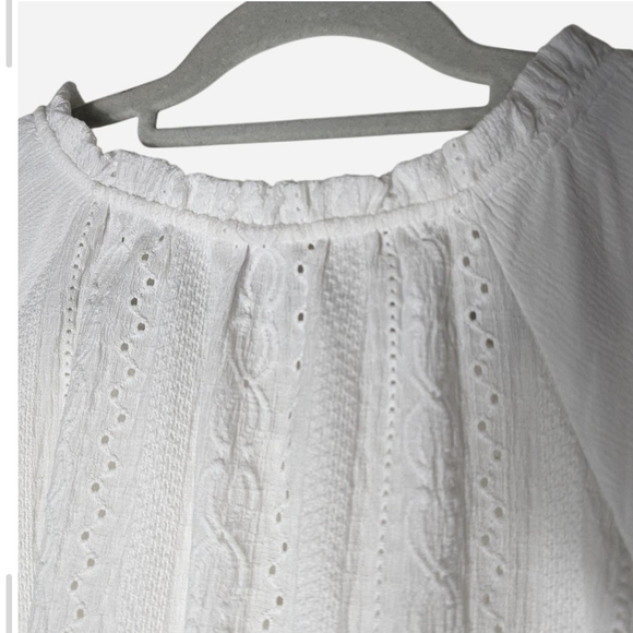 Pre -owned Knox Rose White Eyelet Blouse with Ruffle Sleeves - Picture 6 of 8